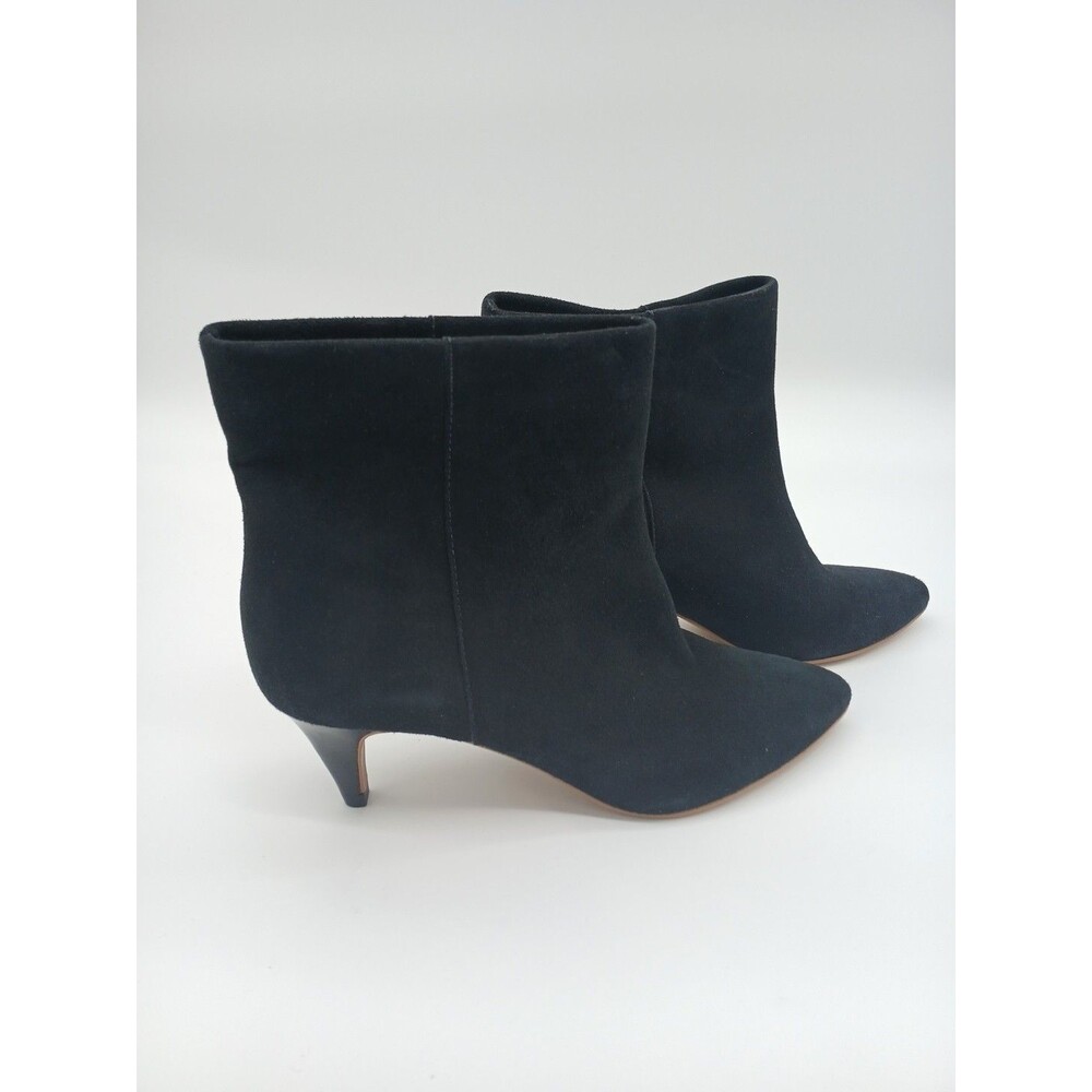 Revolve Dolce Vita Dee Black Suede Leather Pointed Toe Kitten Heel Booties 6M - Picture 2 of 5